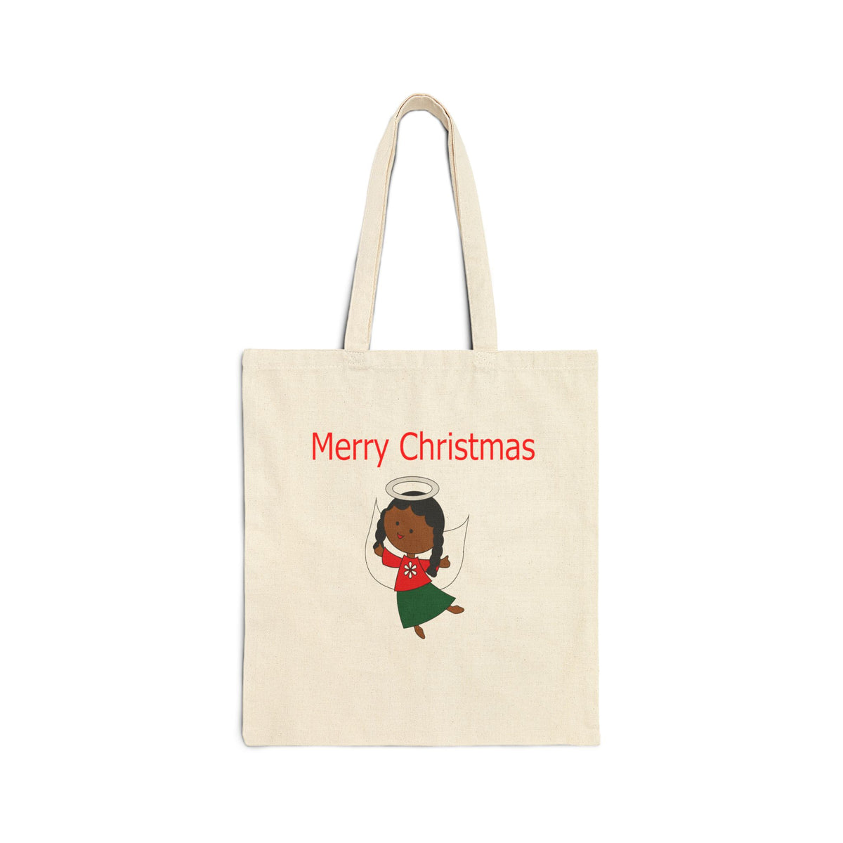 Merry Christmas Girl Angel Tote Bag Christmas Tote Bag